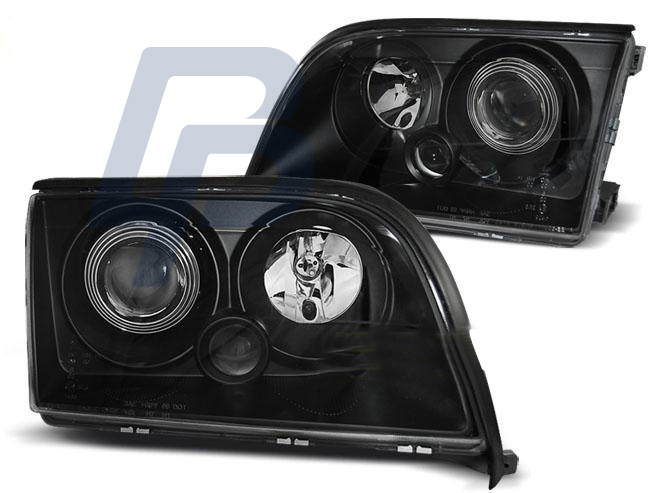 HEADLIGHTS MERCEDES W140 S-CLASS 03.91-10.98 BLACK - 2