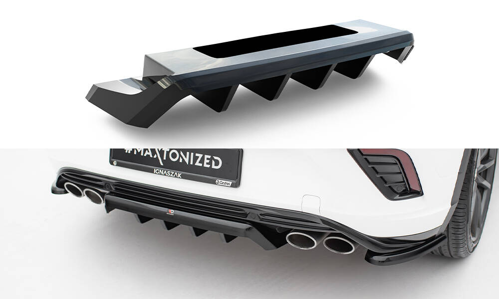 Central Rear Splitter (Vertical Bars) Volkswagen T-Roc R Mk1