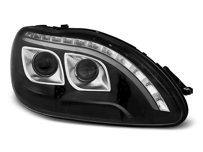 HEADLIGHTS MERCEDES W220 S-CLASS 09.98-05.05 DAYLIGHT BLACK