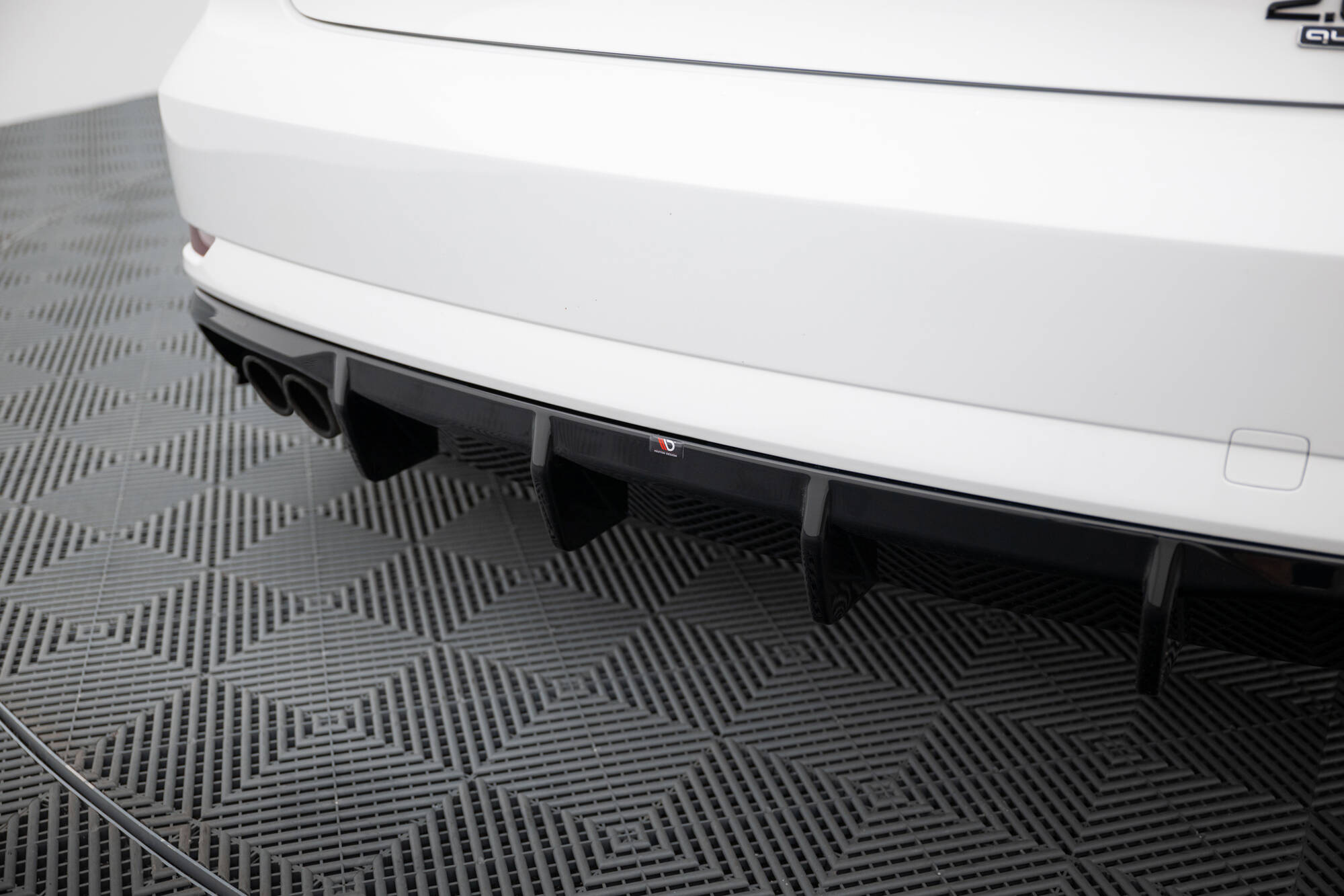 REAR VALANCE SUITABLE FOR AUDI A3 SEDAN 8V FACELIFT (VERSION WITH DUAL EXHAUST TIPS ON ONE SIDE) – MAXTON DESIGN - 3