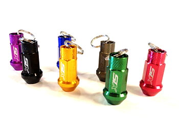 LIMITED EDITION SIX PERFORMANCE WHEEL NUT KEY RING PURPLE