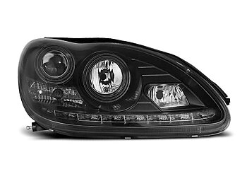 HEADLIGHTS MERCEDES W220 S-CLASS 09.98-05.05 DAYLIGHT BLACK