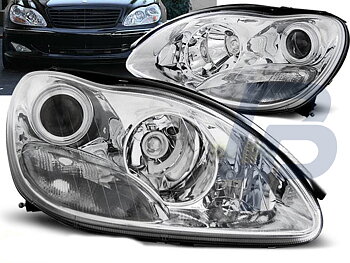 HEADLIGHTS MERCEDES W220 S-CLASS 09.98-05.05 CHROME