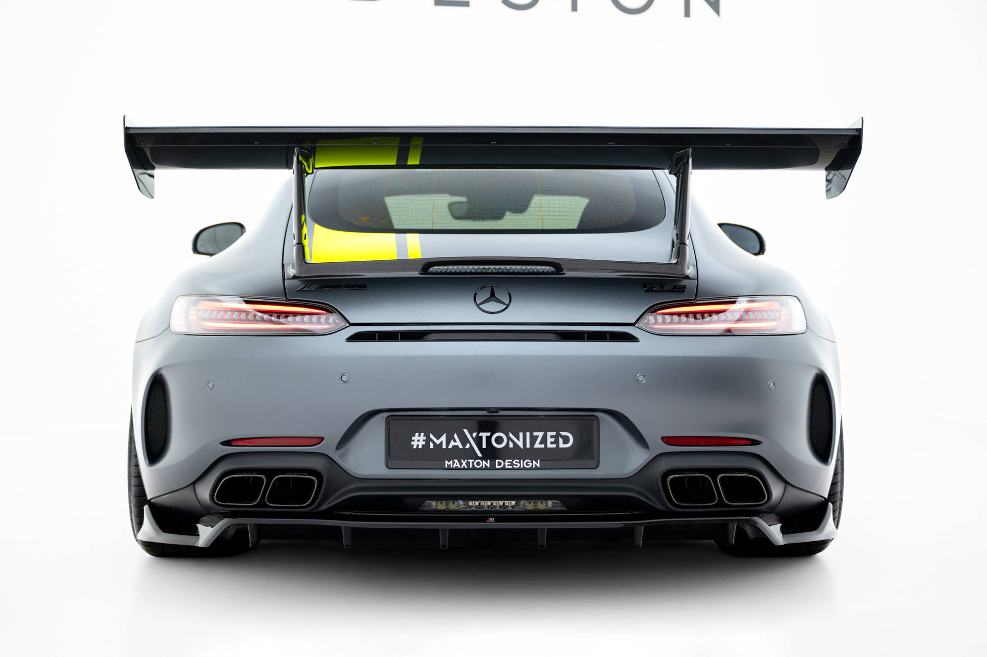REAR SPLITTER (WITH VERTICAL BARS) SUITABLE FOR MERCEDES-AMG GT C C190 FACELIFT – MAXTON DESIGN