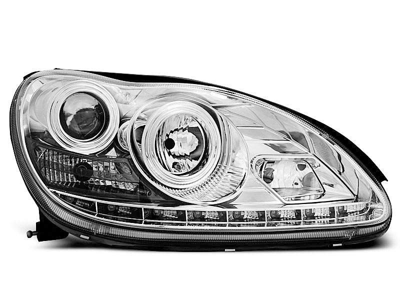 HEADLIGHTS MERCEDES W220 S-CLASS 09.98-05.05 DAYLIGHT CHROME