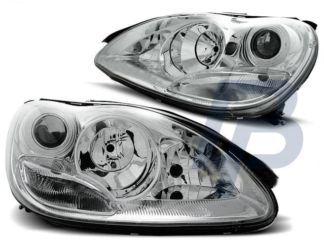 HEADLIGHTS MERCEDES W220 S-CLASS 09.98-05.05 CHROME - 2