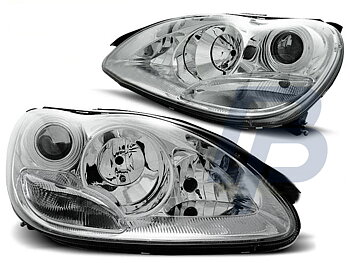 HEADLIGHTS MERCEDES W220 S-CLASS 09.98-05.05 CHROME