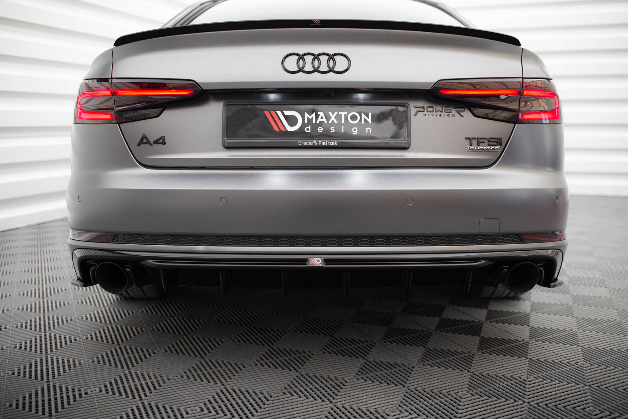 REAR VALANCE V.1 SUITABLE FOR AUDI A4 S-LINE B9 (VERSION WITH SINGLE EXHAUST TIPS ON BOTH SIDES) – MAXTON DESIGN - 4