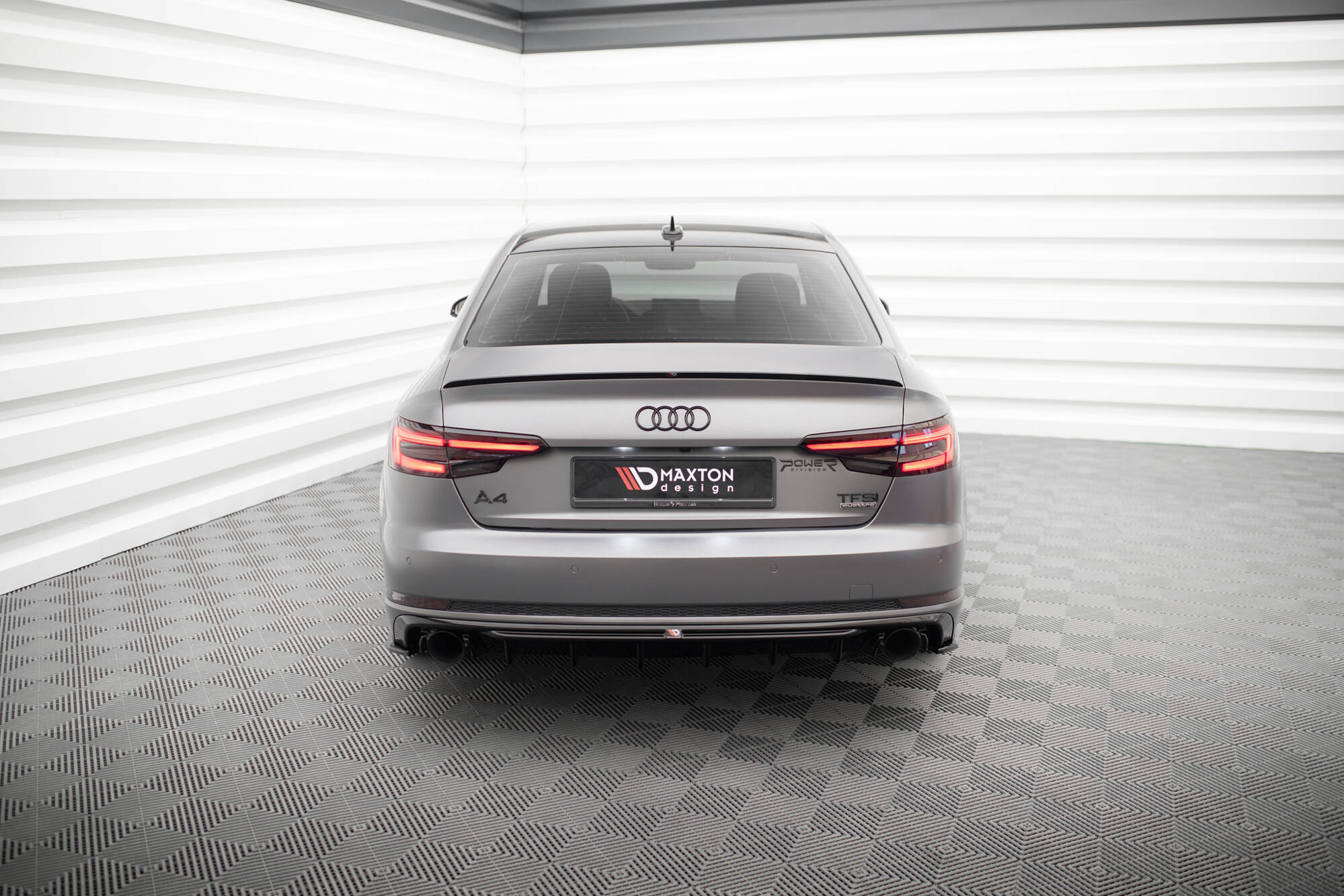 REAR VALANCE V.1 SUITABLE FOR AUDI A4 S-LINE B9 (VERSION WITH SINGLE EXHAUST TIPS ON BOTH SIDES) – MAXTON DESIGN - 6