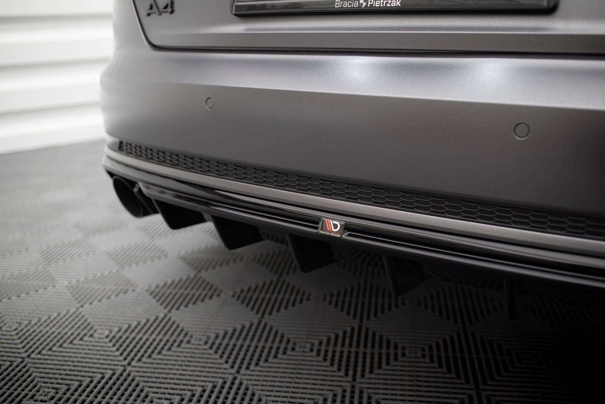 REAR VALANCE V.1 SUITABLE FOR AUDI A4 S-LINE B9 (VERSION WITH SINGLE EXHAUST TIPS ON ONE SIDE) – MAXTON DESIGN - 3