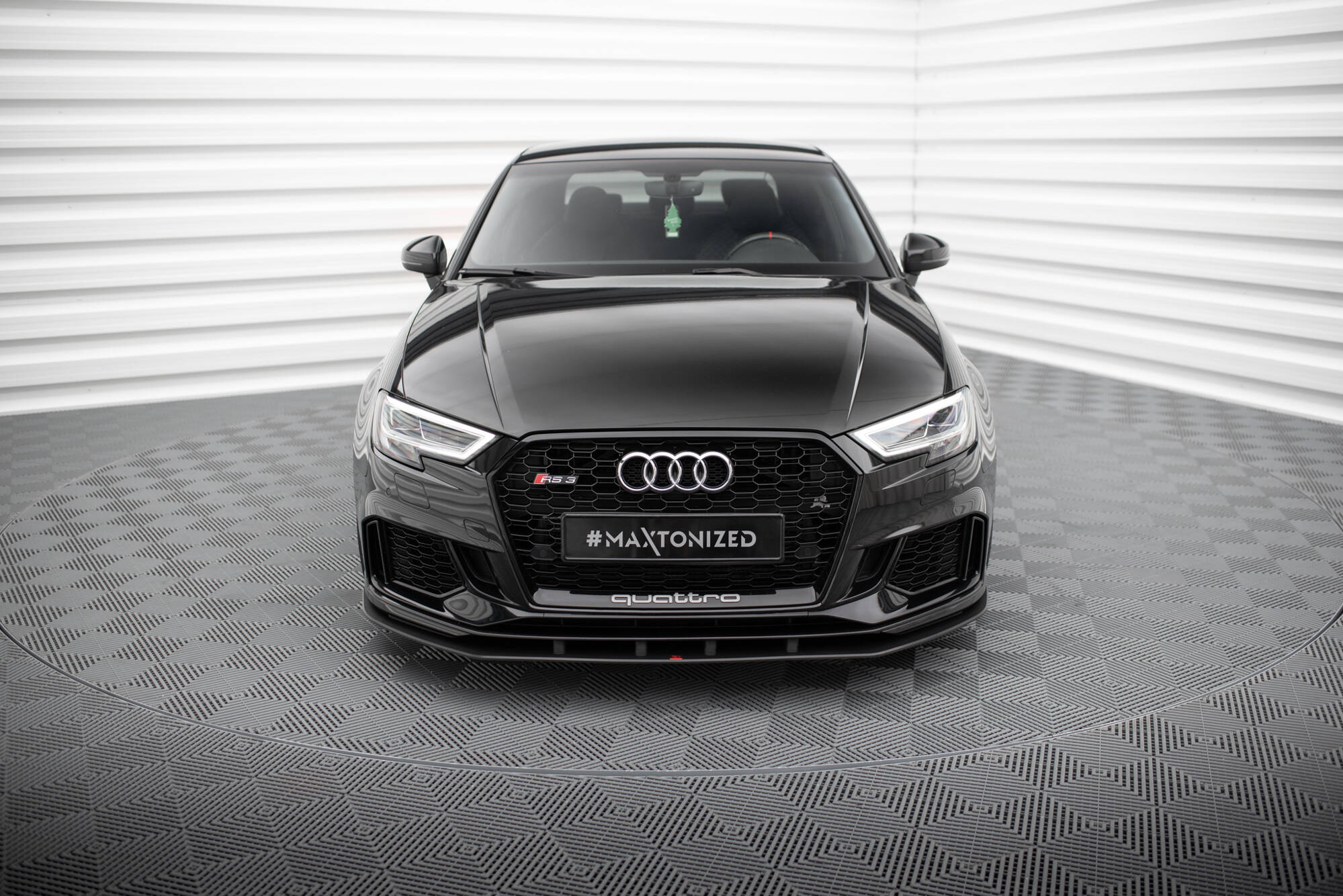 STREET PRO FRONT SPLITTER SUITABLE FOR AUDI RS3 SEDAN 8V FACELIFT – MAXTON DESIGN