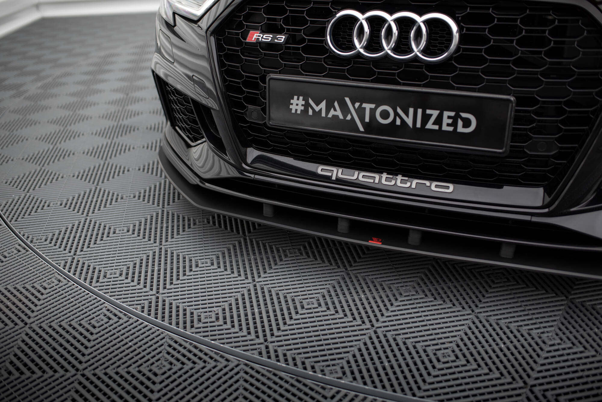 STREET PRO FRONT SPLITTER SUITABLE FOR AUDI RS3 SEDAN 8V FACELIFT – MAXTON DESIGN - 5