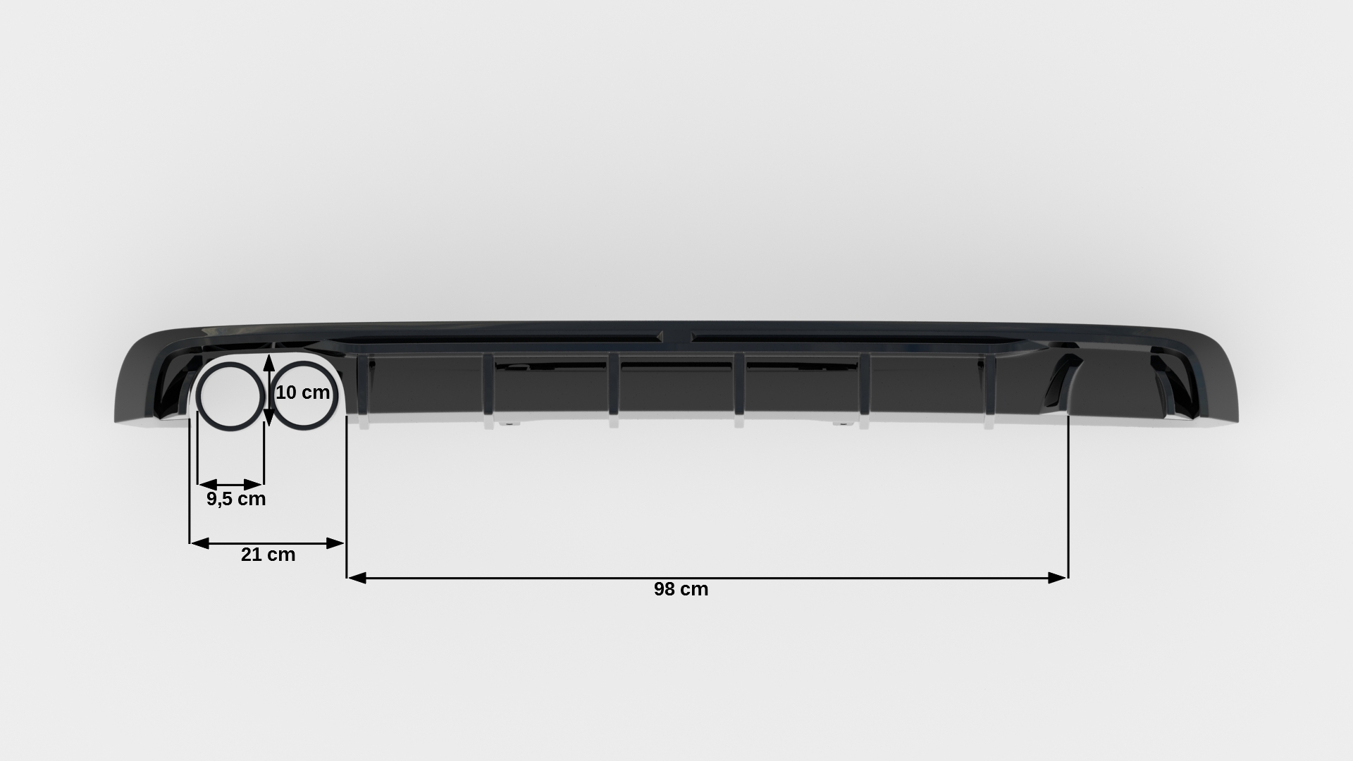 REAR VALANCE V.1 SUITABLE FOR AUDI A4 S-LINE B9 (VERSION WITH DUAL EXHAUST TIPS ON ONE SIDE) – MAXTON DESIGN - 6