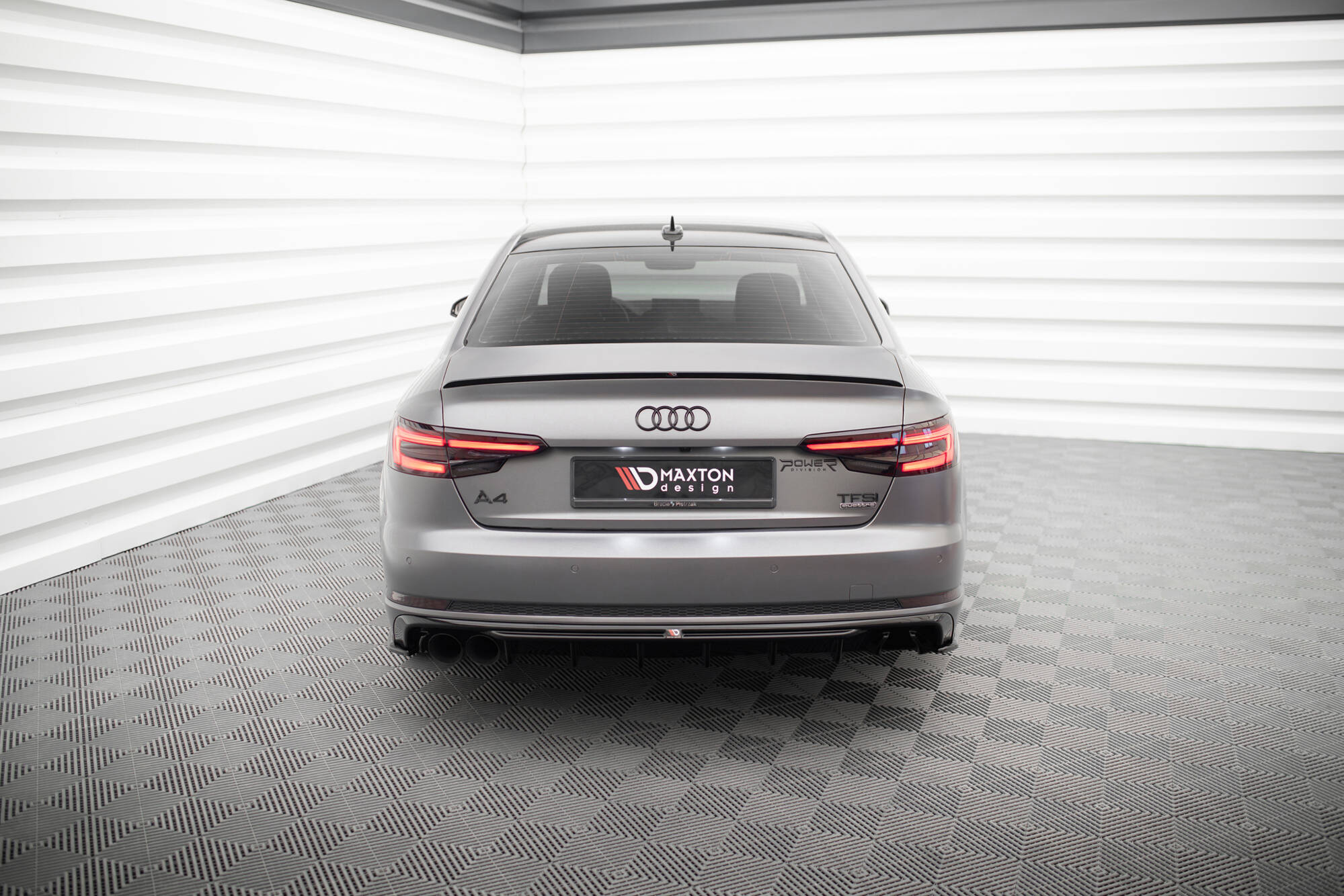 REAR VALANCE V.1 SUITABLE FOR AUDI A4 S-LINE B9 (VERSION WITH DUAL EXHAUST TIPS ON ONE SIDE) – MAXTON DESIGN - 5