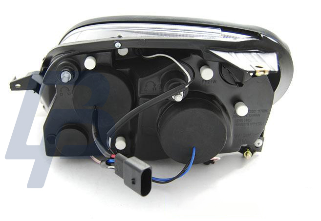 HEADLIGHTS MERCEDES R170 SLK 04.96-04 ANGEL EYES CCFL BLACK - 3
