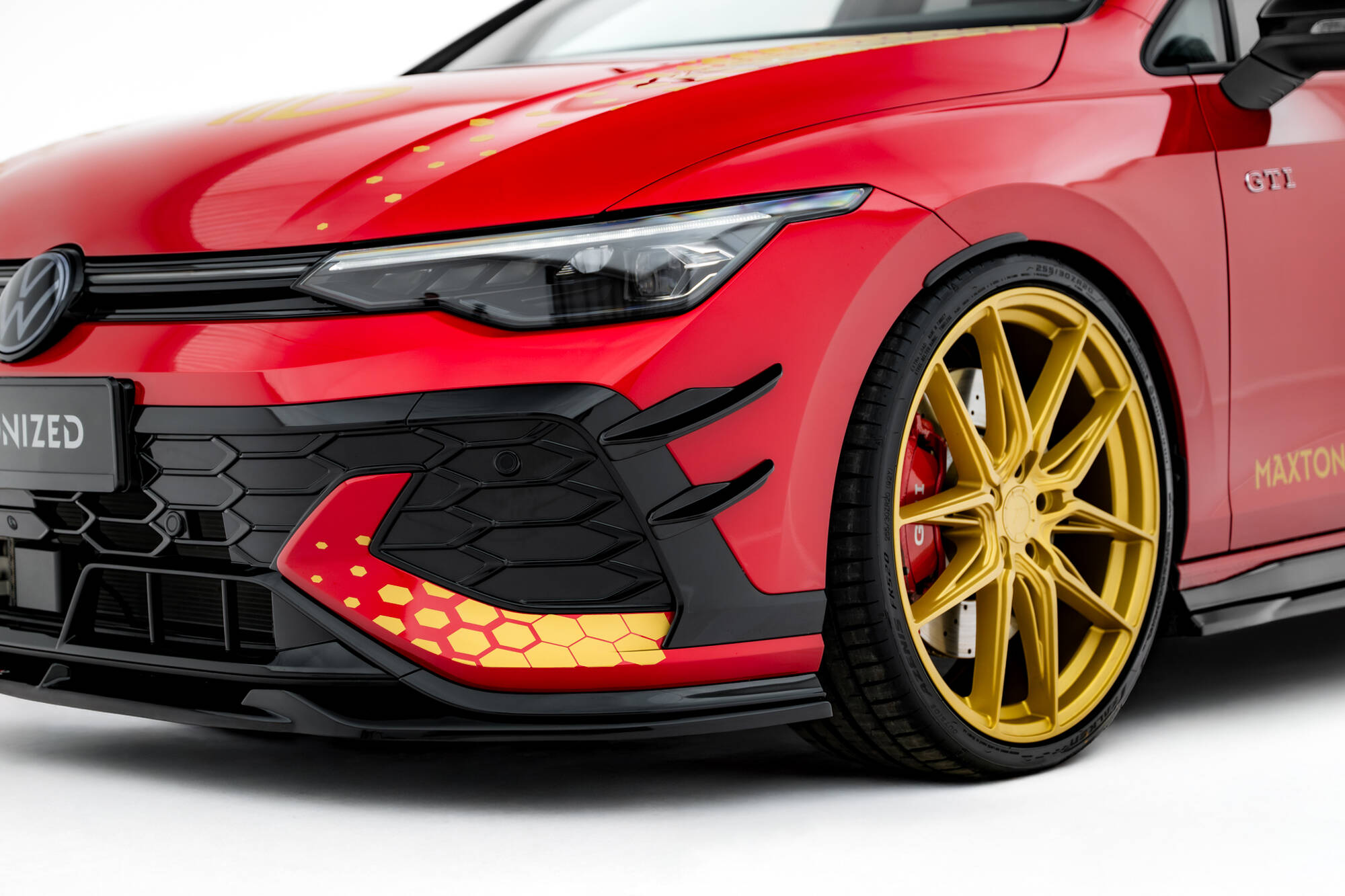 FRONT BUMPER WINGS (CANARDS) SUITABLE FOR VOLKSWAGEN GOLF GTI CLUBSPORT MK8 FACELIFT – MAXTON DESIGN - 2