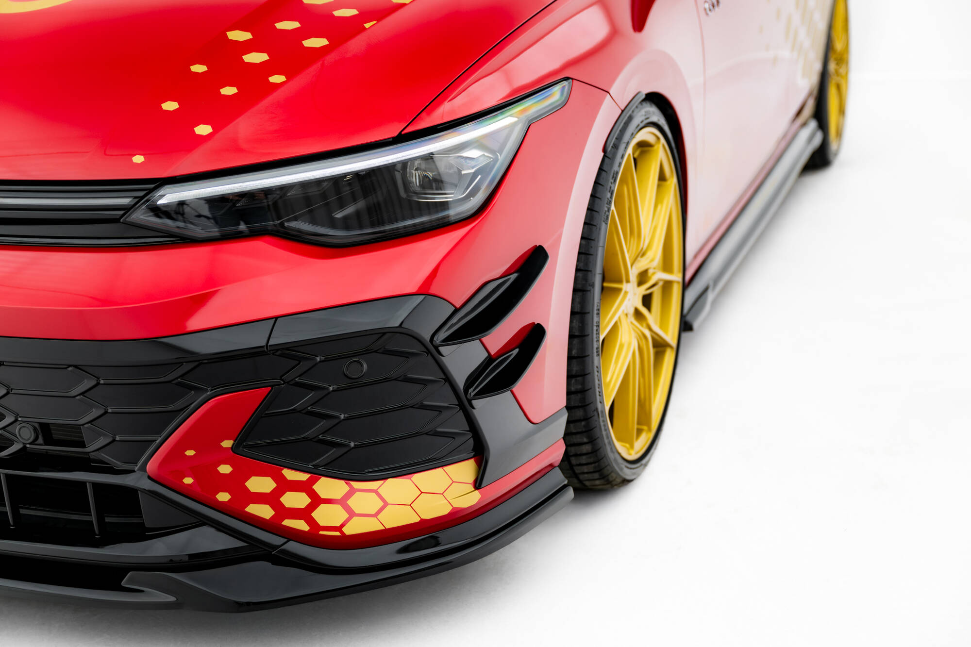 FRONT BUMPER WINGS (CANARDS) SUITABLE FOR VOLKSWAGEN GOLF GTI CLUBSPORT MK8 FACELIFT – MAXTON DESIGN - 4