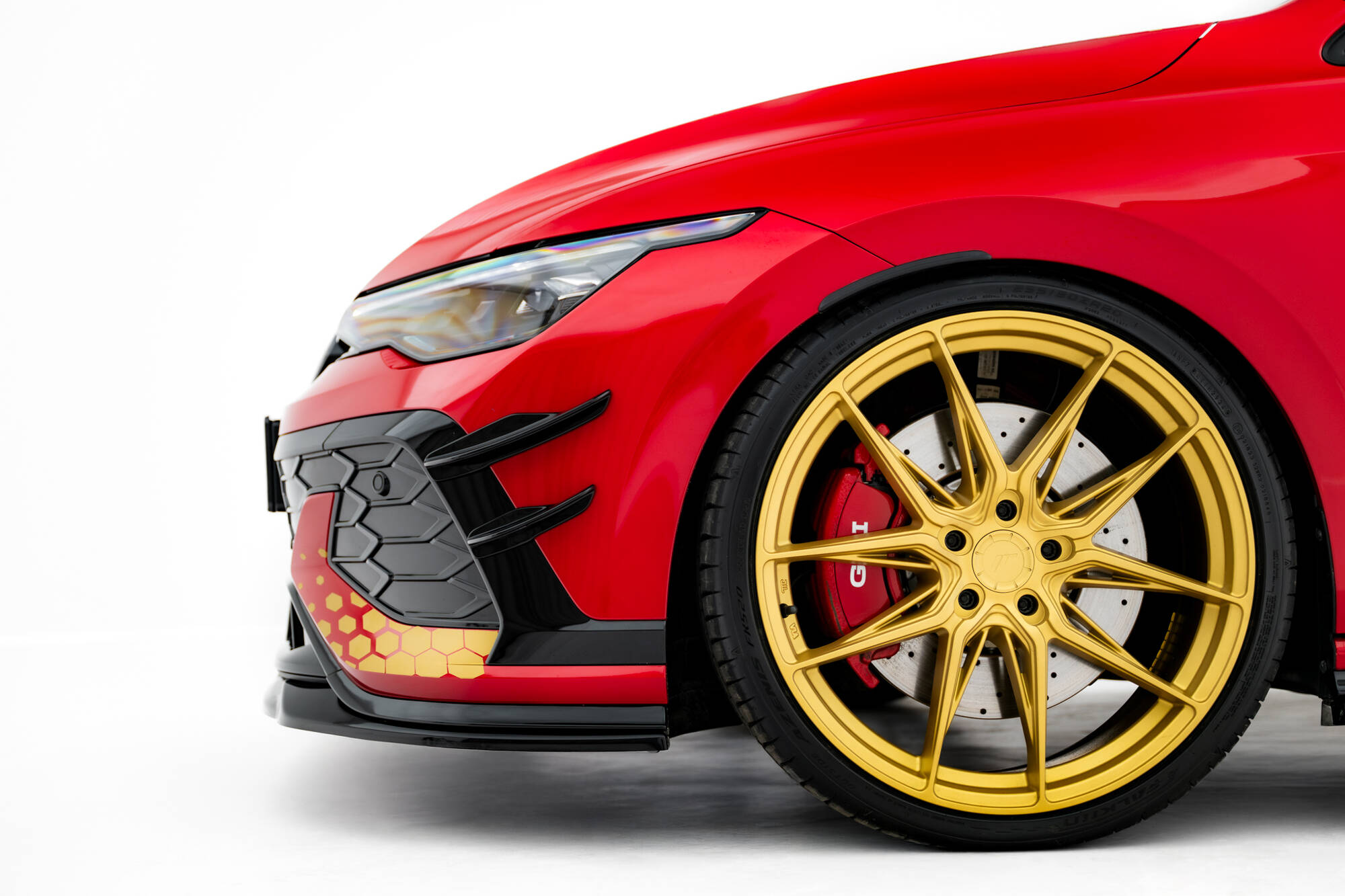 FRONT BUMPER WINGS (CANARDS) SUITABLE FOR VOLKSWAGEN GOLF GTI CLUBSPORT MK8 FACELIFT – MAXTON DESIGN - 5