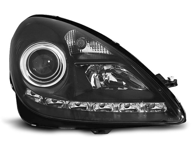 HEADLIGHTS MERCEDES R171 SLK 04-11 DAYLIGHT BLACK