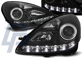 HEADLIGHTS MERCEDES R171 SLK 04-11 DAYLIGHT BLACK