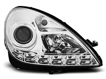 HEADLIGHTS MERCEDES R171 SLK 04-11 DAYLIGHT CHROME