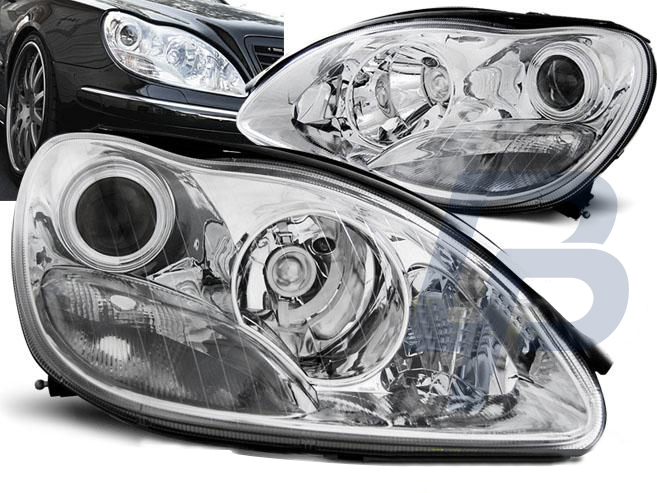 HEADLIGHTS MERCEDES R171 SLK 04-11 CHROME - 2
