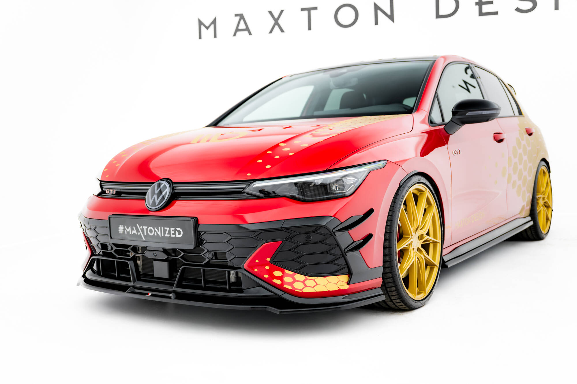 FRONT SPLITTER V.3 SUITABLE FOR VOLKSWAGEN GOLF GTI CLUBSPORT MK8 FACELIFT – MAXTON DESIGN - 2