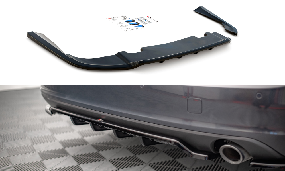 Central Rear Splitter V.1 (Vertical Bars) Volvo V90 Mk2
