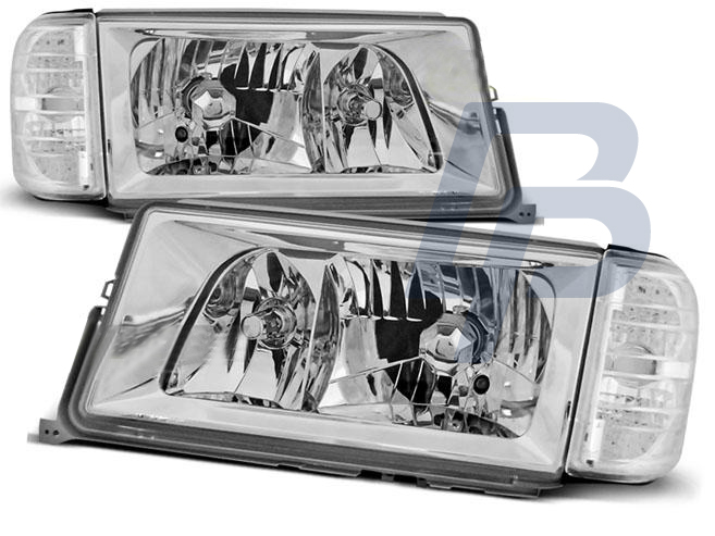 HEADLIGHTS MERCEDES W201/190 12.82-05.93 CHROME - 2