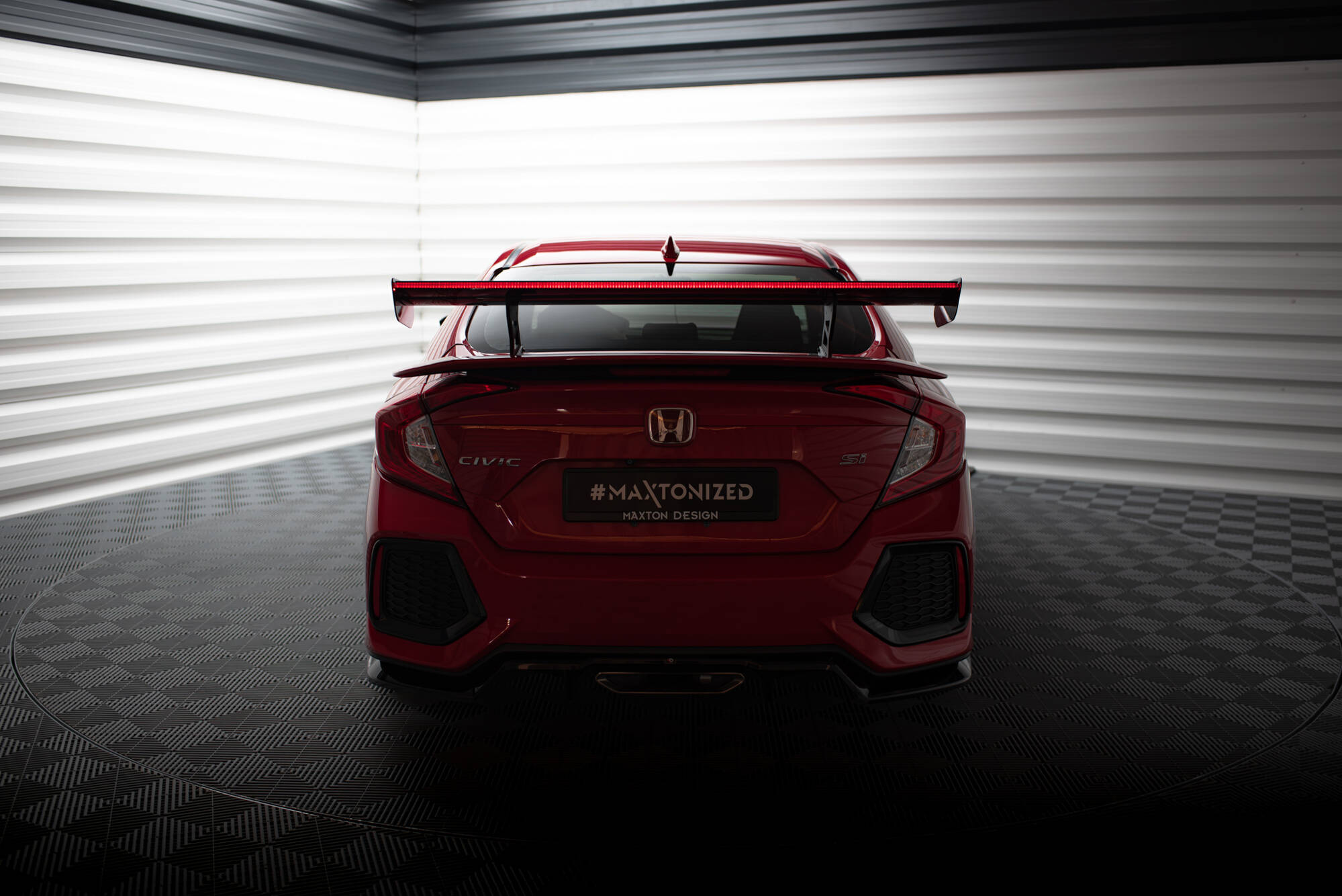 CARBON SPOILER WITH INTERNAL BRACKETS UPRIGHTS + LED SUITABLE FOR HONDA CIVIC SI MK10 – MAXTON DESIGN - 7