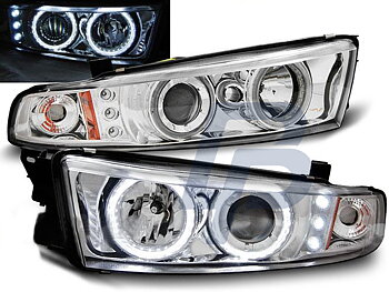 HEADLIGHTS MITSUBISHI GALANT 8 (EA0) 96-06 ANGEL EYES CHROME CCFL