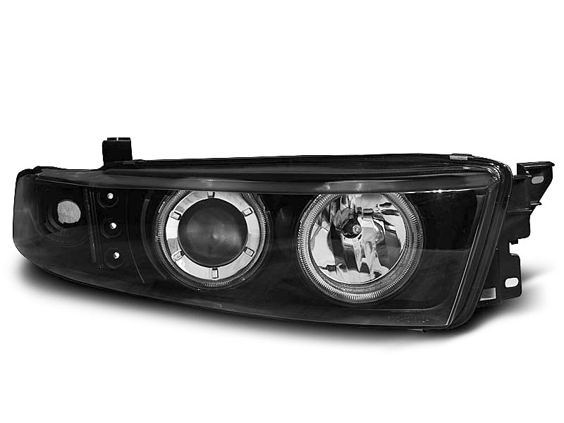 HEADLIGHTS MITSUBISHI GALANT 8 (EA0) 96-06 ANGEL EYES BLACK CCFL