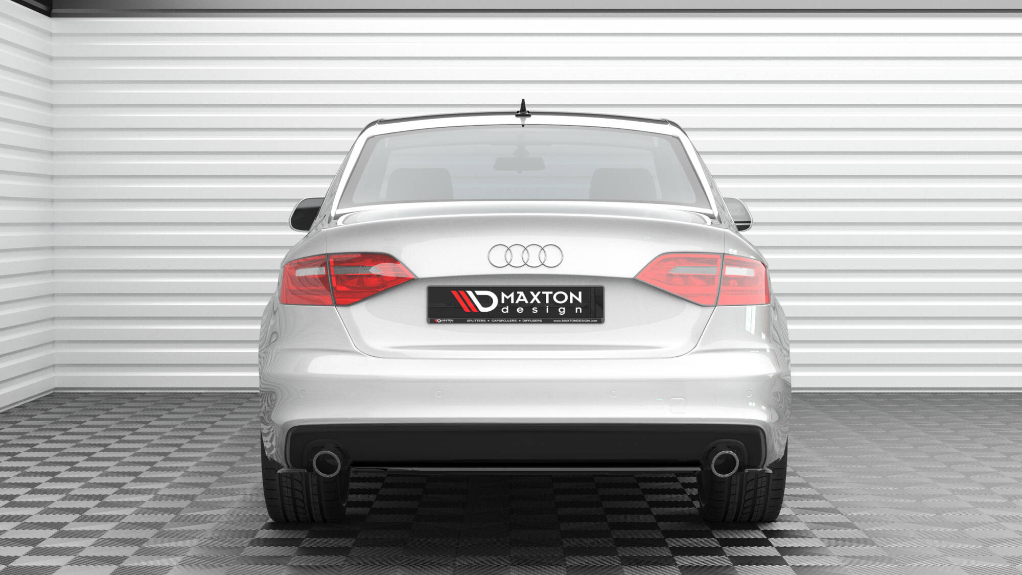 Central Rear Splitter Audi A4 S-Line B8 Facelift - 5