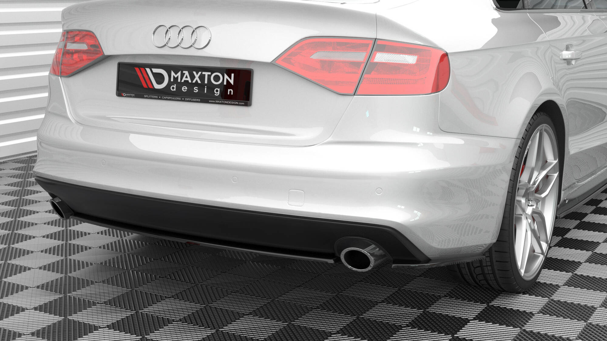 Central Rear Splitter Audi A4 S-Line B8 Facelift - 3