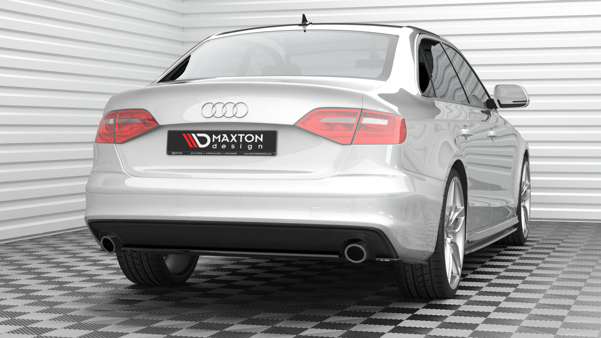 Central Rear Splitter Audi A4 S-Line B8 Facelift - 2
