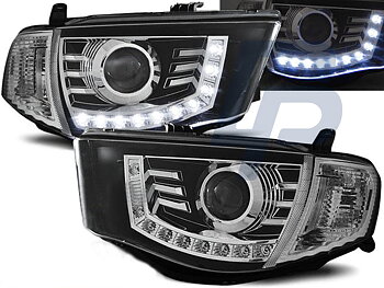HEADLIGHTS MITSUBISHI L200 06-10 DAYLIGHT BLACK