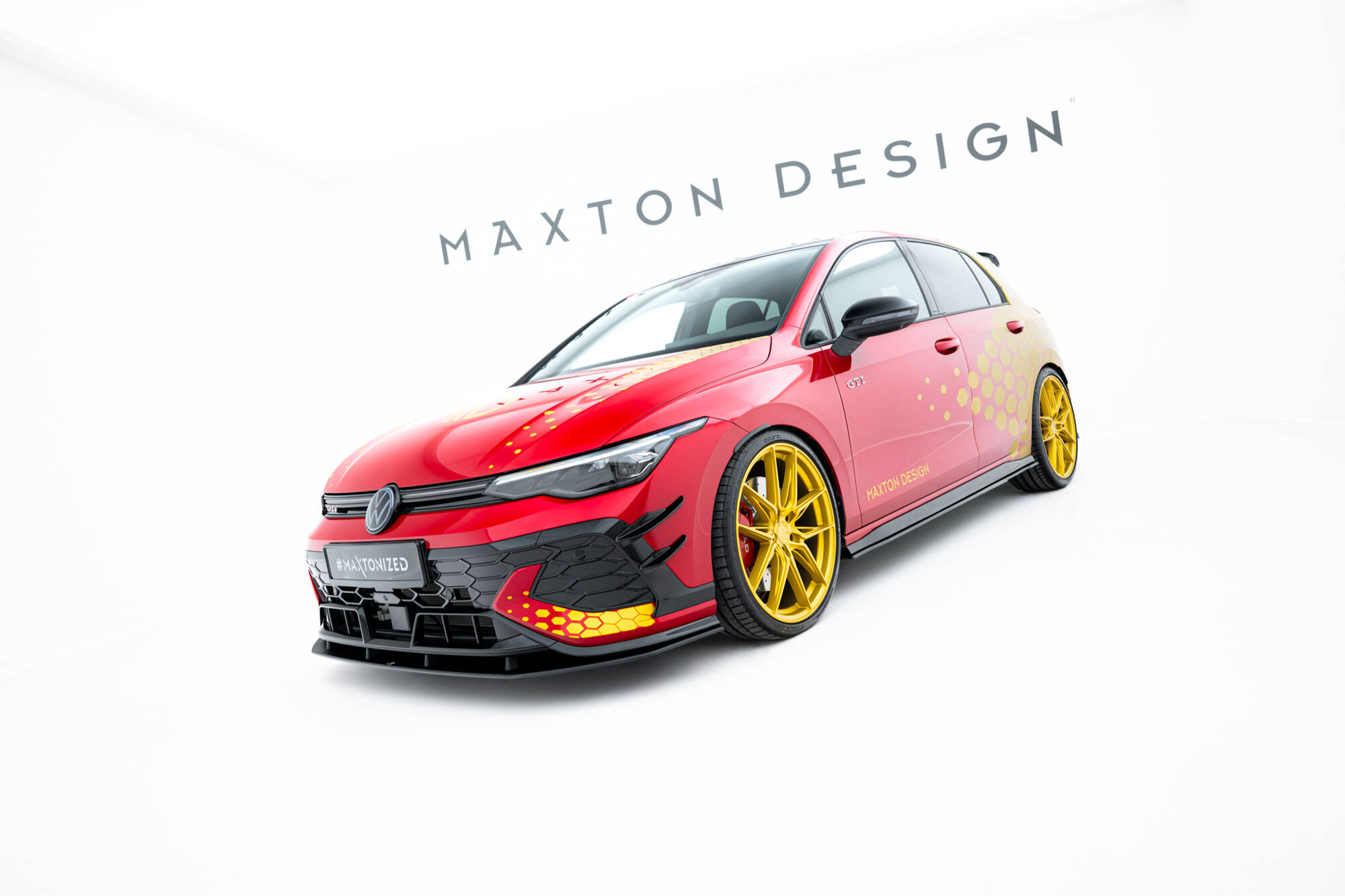 STREET PRO FRONT SPLITTER SUITABLE FOR VOLKSWAGEN GOLF GTI CLUBSPORT MK8 FACELIFT – MAXTON DESIGN - 4