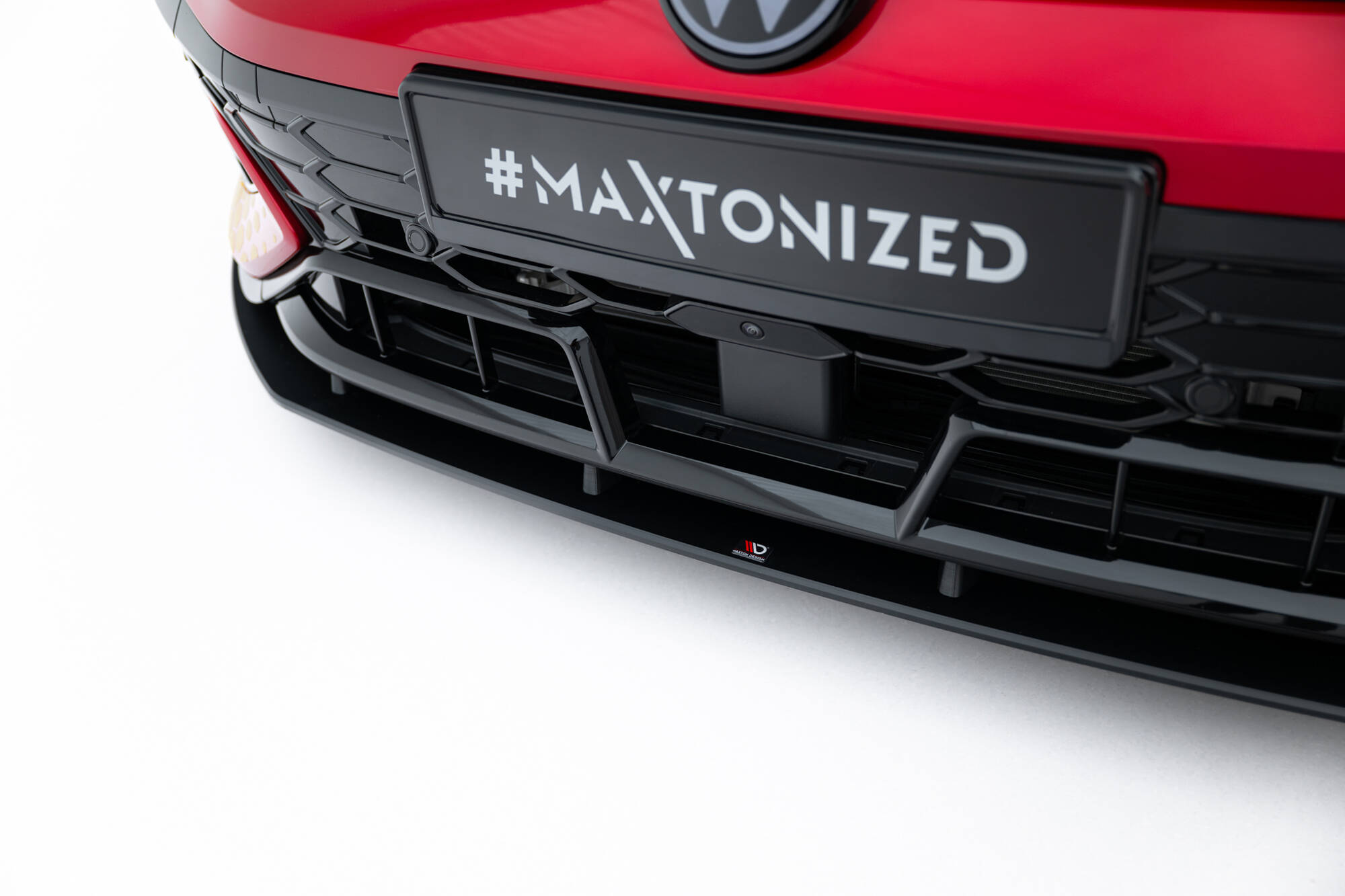STREET PRO FRONT SPLITTER SUITABLE FOR VOLKSWAGEN GOLF GTI CLUBSPORT MK8 FACELIFT – MAXTON DESIGN - 2