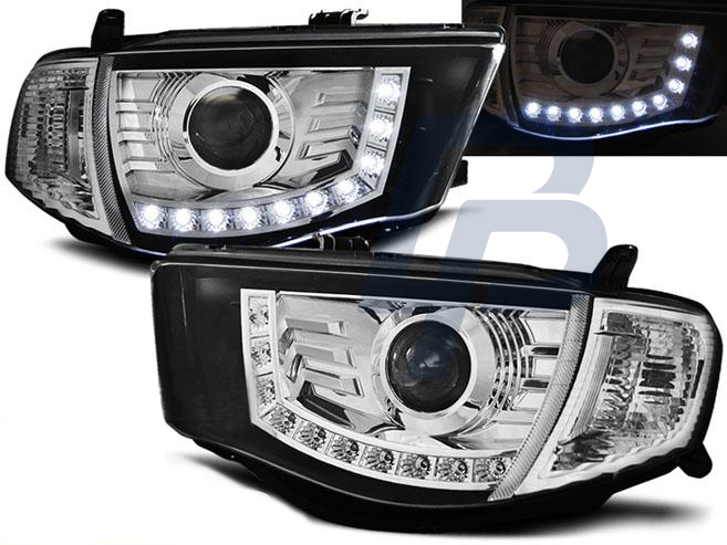 HEADLIGHTS MITSUBISHI L200 06-10 DAYLIGHT CHROME - 2