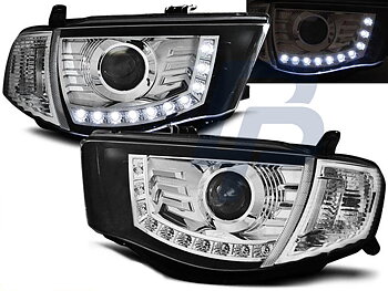 HEADLIGHTS MITSUBISHI L200 06-10 DAYLIGHT CHROME