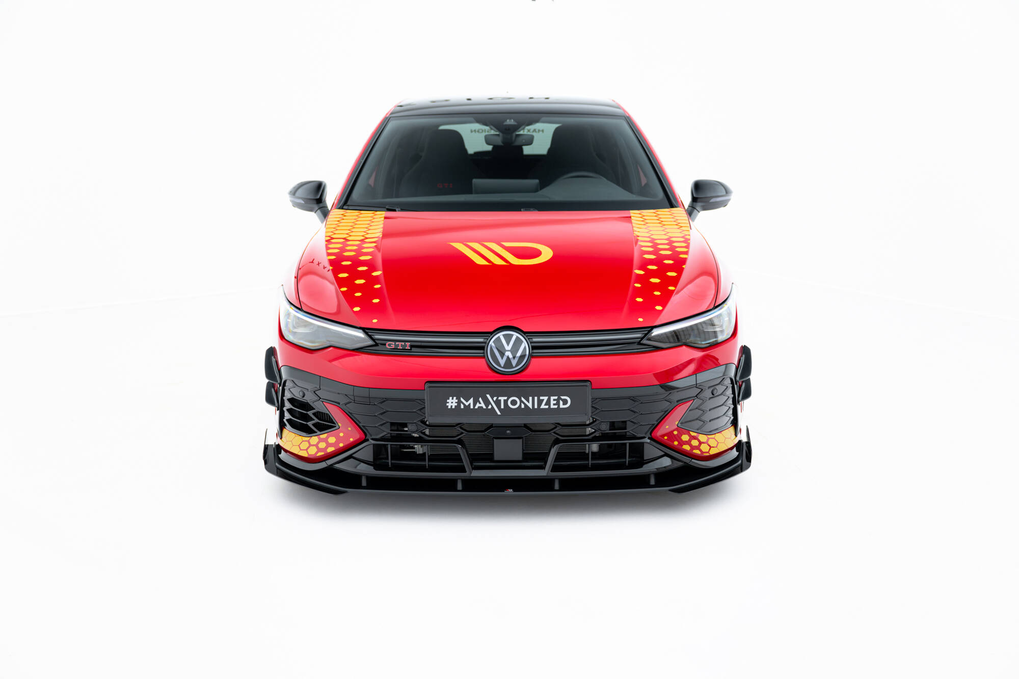 STREET PRO FRONT SPLITTER + FLAPS SUITABLE FOR VOLKSWAGEN GOLF GTI CLUBSPORT MK8 FACELIFT – MAXTON DESIGN - 4