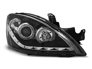 HEADLIGHTS MITSUBISHI LANCER 7 04-07 DAYLIGHT BLACK
