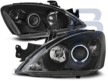 HEADLIGHTS MITSUBISHI LANCER 7 04-07 ANGEL EYES CHROME