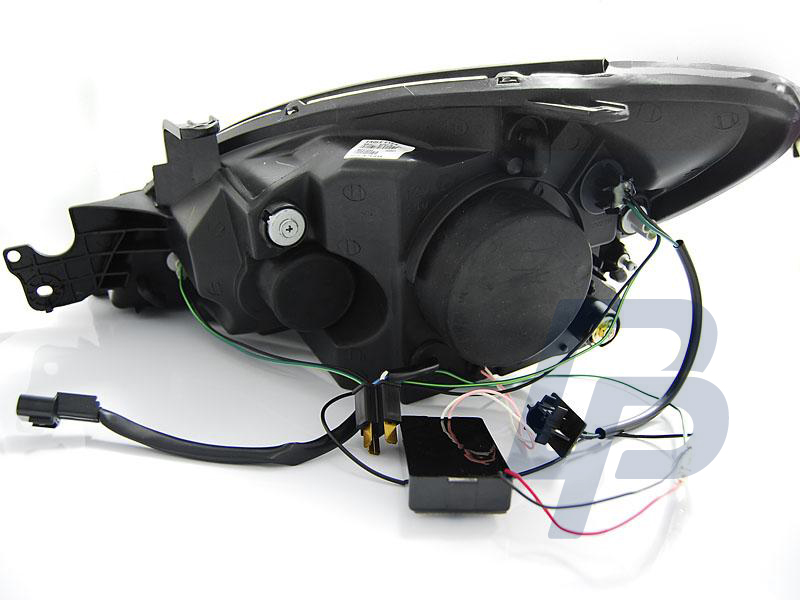 HEADLIGHTS MITSUBISHI LANCER 7 04-07 ANGEL EYES CHROME - 3