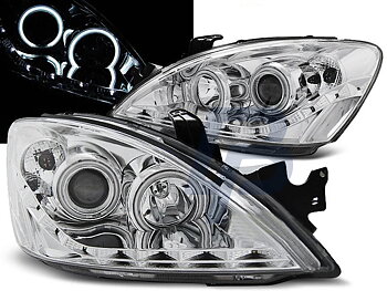 HEADLIGHTS MITSUBISHI LANCER 7 04-07 DAYLIGHT CHROME
