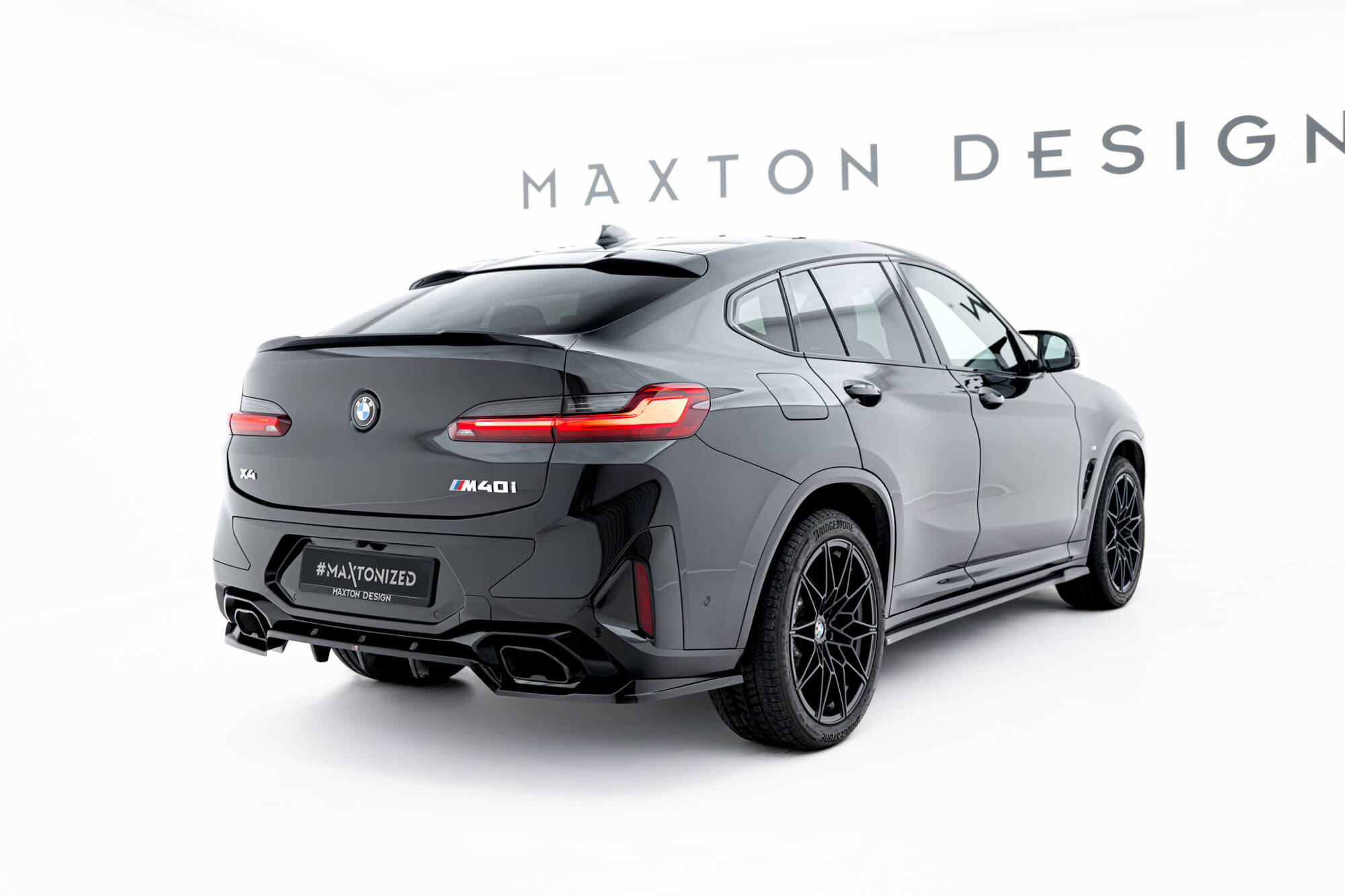 REAR SPLITTER (WITH VERTICAL BARS) V.2 SUITABLE FOR BMW X4 M-PACK G02 FACELIFT – MAXTON DESIGN - 4