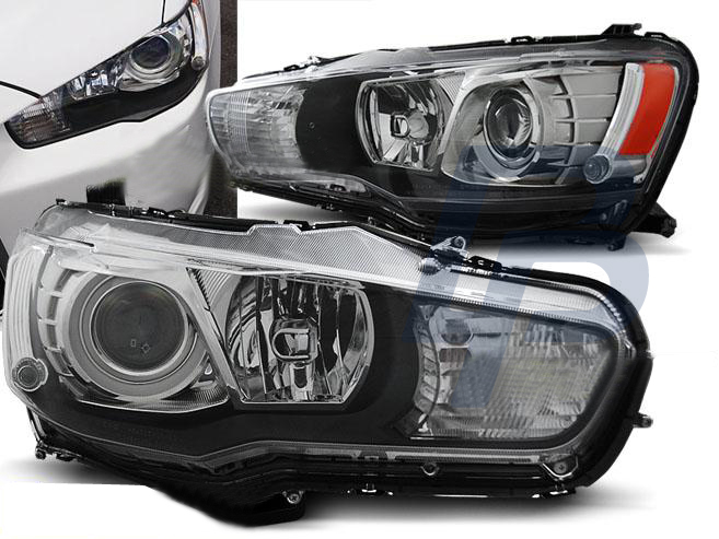 HEADLIGHTS MITSUBISHI LANCER 8 2008- XENON LOOK - 2
