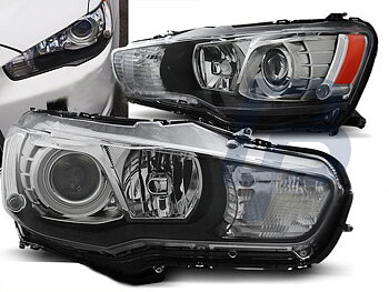 HEADLIGHTS MITSUBISHI LANCER 8 2008- XENON LOOK
