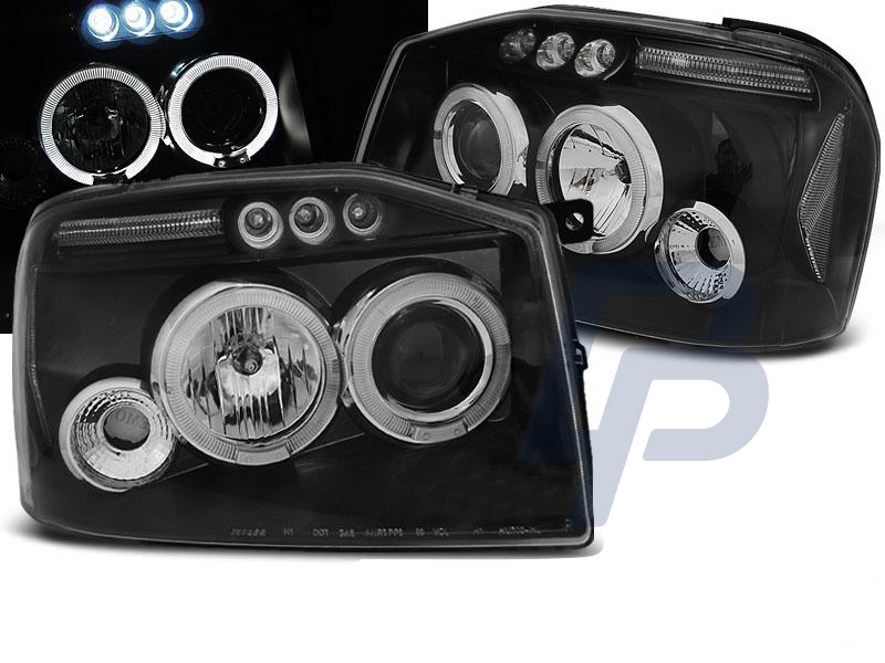 HEADLIGHTS NISSAN FRONTIER US VERSION 01-04 BLACK - 4
