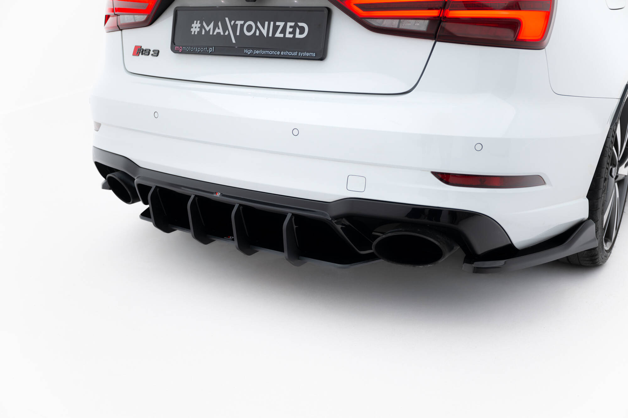STREET PRO REAR DIFFUSER V.2 SUITABLE FOR AUDI RS3 SEDAN 8V FACELIFT – MAXTON DESIGN - 5